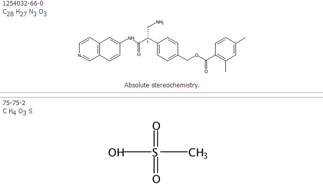 (S)-4-(3-氨基-1-(异喹啉-6-基氨基)-1-氧代丙烷-2-基)苄基 2,4-二甲基苯甲酸酯二甲磺酸盐