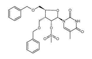 (2R,3R,4R,5S)-4,5-bis((benzyloxy)methyl)-2-(5-methyl-2,4-dioxo-3,4-dihydropyrimidin-1(2H)-yl)tetrahydrofuran-3-yl methanesulfonate