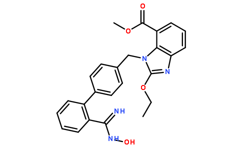 1-[(2'-(羟基脒基)[1,1-联苯基]-4-基)甲基]-2-乙氧基-1H-苯并咪唑-7-甲酸甲酯