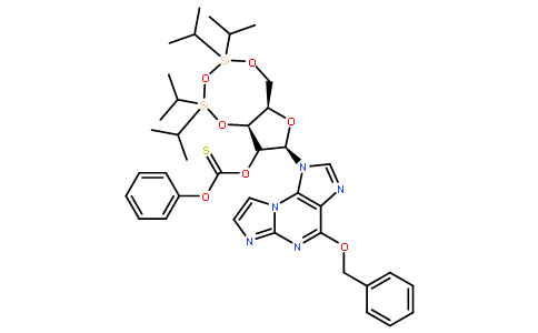 O6-苄基-N2,3-乙烯桥-2’-苯氧基硫代甲酰-3’,5’-O-[四(异丙基)-1,3-二硅氧烷二基]鸟苷