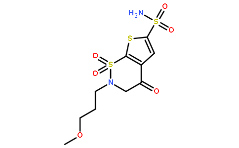 2-(3-甲氧基丙基)-4-氧代-3,4-二氫-2H-噻吩并[3,2-e][1,2]噻嗪-6-磺酰胺1,1-二氧化物