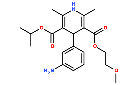 1，4-二氢-2，6-二甲基-4-(3-氨基苯基)-5-(2-甲氧基乙氧羰基)-3-甲酸异丙酯