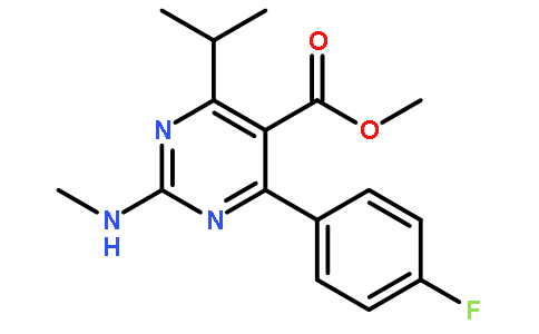 4-(4-氟苯基)-2-(甲基氨基)-6-異丙基嘧啶-5-羧酸甲酯