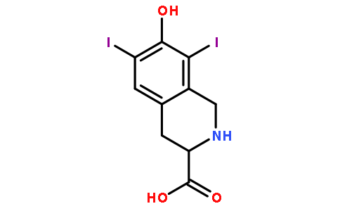 7-羥基-6,8-二碘-1,2,3,4-四氫異喹啉-3-羧酸