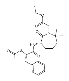 [S-(R*,R*)]-Hexahydro-6-[[2-(acetylthio)-1-oxo-3-phenylpropyl]amino]-2,2-dimethyl-7-oxo-1H-azepine-1-acetic acid, ethyl ester