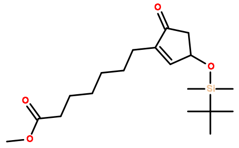 1-環(huán)戊烯-1-庚酸,  3-[[(1,1-二甲基乙基)二甲基甲硅烷基]氧代]-5-羰基-,  甲基酯