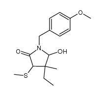 4-ethyl-5-hydroxy-1-(4-methoxybenzyl)-4-methyl-3-(methylthio)pyrrolidin-2-one