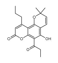 5-hydroxy-2,2-dimethyl-10-propyl-6-propionyl-2H,8H-pyrano[2,3-f]chromen-8-one