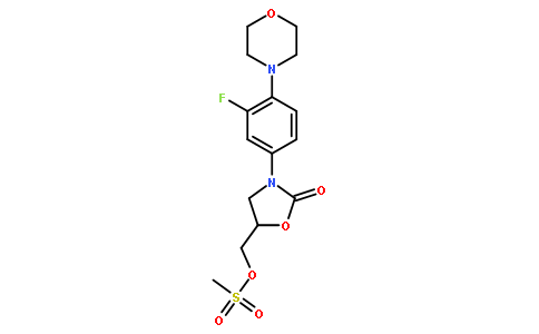 (R)-N-[3-(3-氟-(4-嗎啉基)苯基)-2-氧代-5-噁唑烷基]甲醇甲磺酸酯