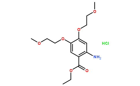 2-氨基-4,5-雙(2-甲氧基乙氧基)苯甲酸乙酯鹽酸鹽