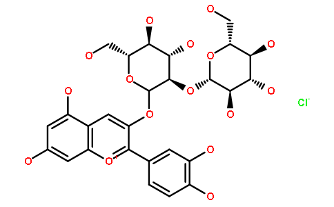 氯化矢车菊素-3-O-槐糖苷对照品(标准品) | 18376-31-3