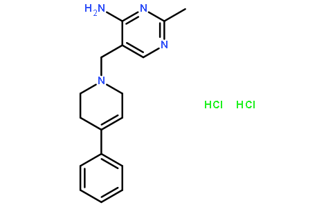 2-甲基-5-[(4-苯基-3,6-二氫-1(2H)-吡啶基)甲基]-4-嘧啶胺二鹽酸鹽