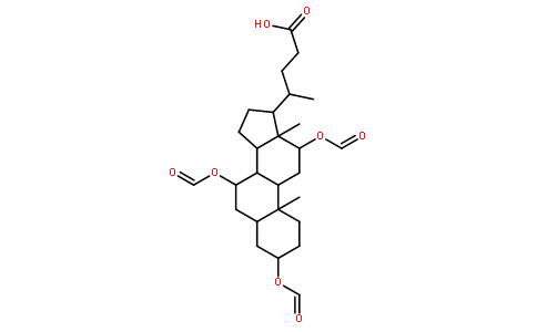 (3α,5β,7α,12α)-3,7,12-三(甲酰氧基)膽烷-24-酸