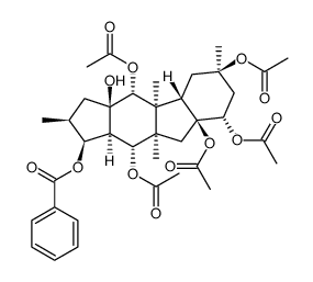 5,8,9,10,14-Pentaacetoxy-3-benzoyloxy-15-hydroxypepluane对照品(标准品) | 210108-91-1
