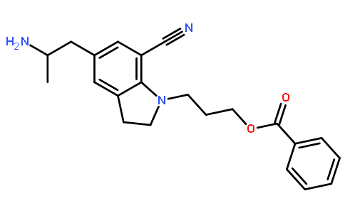 5-[(2R)-2-氨基丙基]-1-[3-(苯甲酰氧基)丙基]-2,3-二氫-7-氰基-1H-吲哚