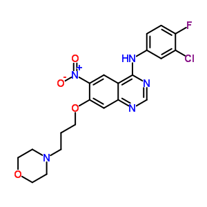 N-(3-氯-4-氟苯基)-7-(3-嗎啉丙氧基)-6-硝基喹唑啉-4-胺