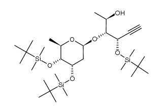 (2R,3R,4S)-3-(((2S,4S,5R,6R)-4,5-bis((tert-butyldimethylsilyl)oxy)-6-methyltetrahydro-2H-pyran-2-yl)oxy)-4-((tert-butyldimethylsilyl)oxy)hex-5-yn-2-ol