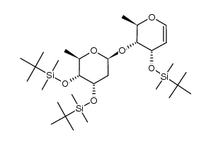 4-O-[3,4-bis-(tert-butyldimethylsilyl)-2,6-dideoxy-β-D-allopyranosyl]-3-(tert-butyldimethylsilyl)-1,5-anhydro-2,6-dideoxy-D-ribo-hex-1-entol