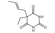 5-ethyl-5-(trans-but-2'-enyl)barbituric acid