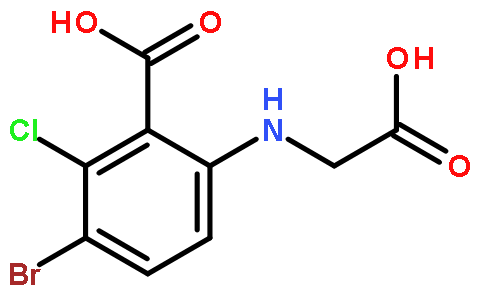 3-溴-6-(羧甲基氨基)-2-氯苯甲酸