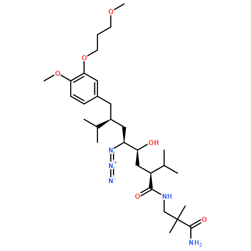 (αS,γS,δS,ζS)-N-(3-氨基-2,2-二甲基-3-氧代丙基)-δ-疊氮-γ-羥基-4-甲氧基-3-(3-甲氧基丙氧基)-α, ζ-二異丙基-苯辛酰胺