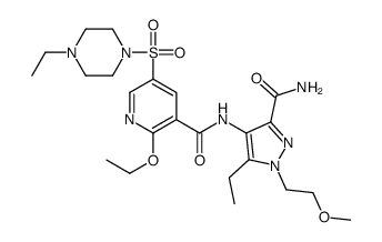 N-[3-carbamoyl-5-ethyl-1-(2-methoxyethyl)pyrazol-4-yl]-2-ethoxy-5-(4-ethylpiperazin-1-yl)sulfonylpyridine-3-carboxamide