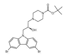 (R)-4-[3-(3,6-Dibromocarbazol-9-yl)-2-hydroxy-propyl]-piperazine-1-carboxylic tert-butyl ester