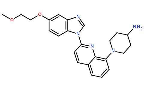 1-(2-(5-(2-甲氧基乙氧基)-1H-苯并[d]咪唑-1-基)喹啉-8-基)哌啶-4-胺
