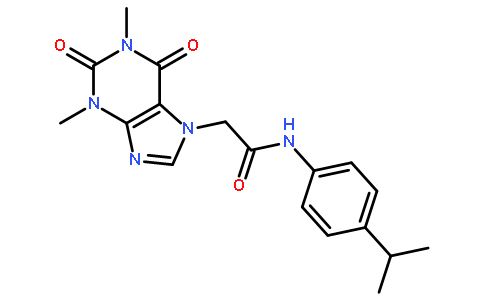 2-(1,3-二甲基-2,6-二氧代-2,3-二氫-1H-嘌呤-7(6H)-基)-N-(4-異丙基苯基)乙酰胺