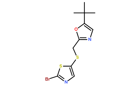 2-((2-溴噻唑-5-基硫代)-甲基)-5-叔丁基噁唑