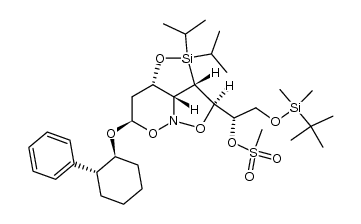 (S)-2-((tert-butyldimethylsilyl)oxy)-1-((2aS,2a1R,3R,6R,7aS)-2,2-diisopropyl-6-(((1S,2R)-2-phenylcyclohexyl)oxy)hexahydro-2H-1,4,5-trioxa-4a-aza-2-silacyclopenta[cd]inden-3-yl)ethyl methanesulfonate