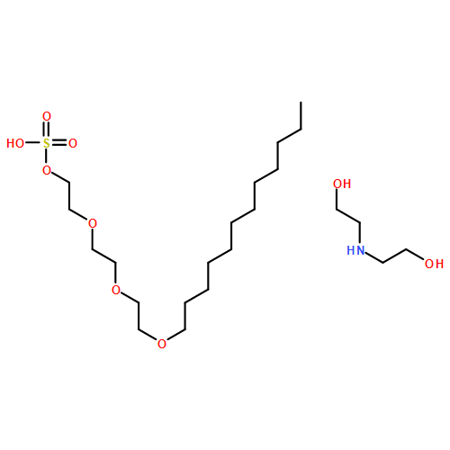 2-[2-[2-(十二烷基氧)乙氧基]乙氧基]乙醇硫酸氫酯與2,2-亞氨基二乙醇的化合物