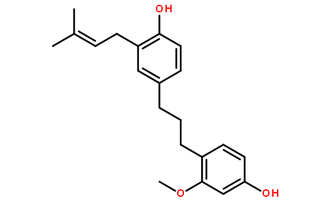 1-(4-羟基-2-甲氧基苯基)-3-(4-羟基-3-异戊烯基苯基)丙烷对照品(标准品) | 376362-03-7