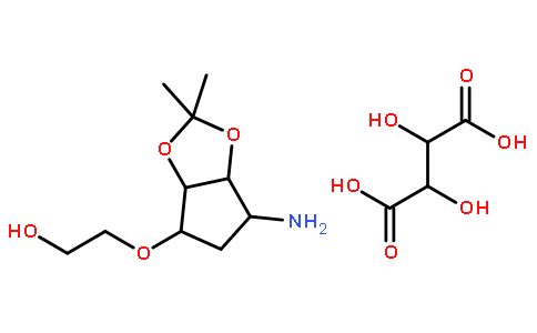 2-[[(3AR,4S,6R,6AS)-6-氨基四氢-2,2-二甲基-4H-环戊并-1,3-二恶茂-4-基]氧基]-乙醇 (2R,3R)-2,3-二羟基丁二酸盐