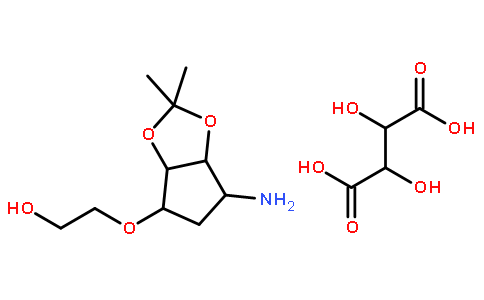 2-[[(3AR,4S,6R,6AS)-6-氨基四氫-2,2-二甲基-4H-環(huán)戊并-1,3-二惡茂-4-基]氧基]-乙醇 (2R,3R)-2,3-二羥基丁二酸鹽