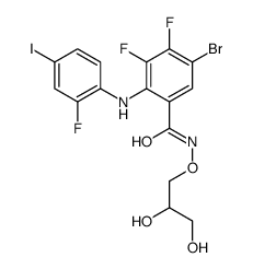 PD 318088; 5-溴-N-(2,3-二羟基丙氧基)-3,4-二氟-2-[(2-氟-4-碘苯基)氨基]苯甲酰胺