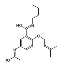 5-acetamido-N-butyl-2-(3-methylbut-2-enoxy)benzamide