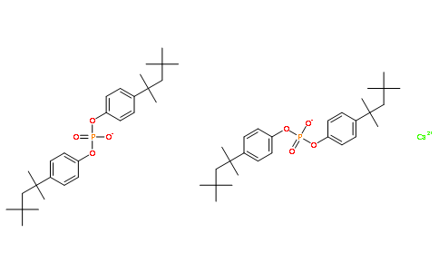 双[4-(1,1,3,3-四甲基丁基)苯基]磷酸酯 钙盐 分子式: c56h84cao8p2