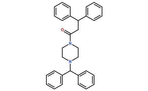 1-(二苯基甲基)-4-(1-氧代-3,3-二苯基丙基)哌嗪