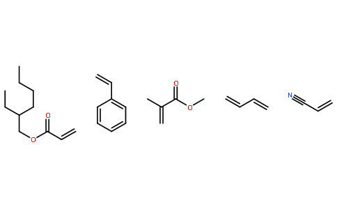 2-甲基-2-丙烯酸甲酯与1,3丁二烯,苯乙烯,2-丙烯酸-2-乙基己酯和2