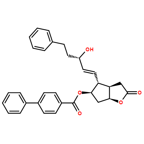 [1,1''-聯苯]-4-羧酸,(3aR,4R,5R,6aS)-六氫-4-[(1E,3S)-3-羥基-5-苯基-1-戊烯-1-基]-2-氧代-2H-環戊并[b]呋喃-5-基酯