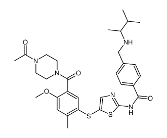 甲基苯基)硫基)噻唑-2-基)-4-(((3-甲基丁烷-2-基)氨基)甲基)苯甲酰胺
