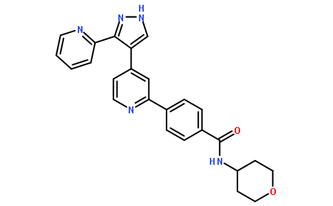 4-[4-[3-(吡啶-2-基)-1H-吡唑-4-基]吡啶-2-基]-N-(四氢吡喃-4-基)苯甲酰胺
