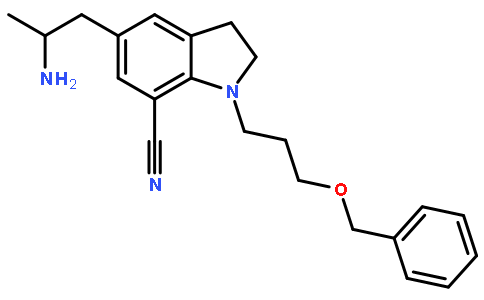 5-[(2R)-2-Aminopropyl]-2,3-dihydro-1-[3-(phenylmethoxy)propyl]-1H-indole-7-carbonitrile對照品(標準品) | 459868-73-6