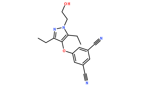 3-氰基-5-[[3,5-二乙基-1-(2-羥基乙基)-1H-吡唑-4-基]氧基]苯腈