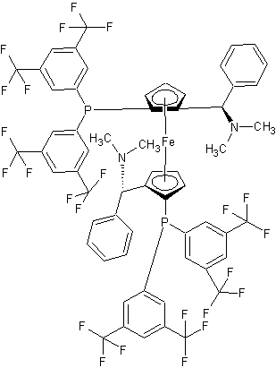 (SP,S′P)-1,1′-双{双[3,5-双(三氟甲基)苯基]膦基}-2,2′-双[(R)-α-(二甲氨基)苯甲基]二茂铁