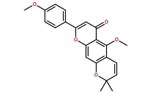 5-羟基-8-(4-羟基苯基)-2,2-二甲基-2H,6H-苯并[1,2-B:5,4-B]二吡喃-6-酮对照品(标准品) | 57498-96-1