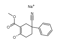 sodium 4-cyano 4-phenyl 2-methoxy carbonyl cyclohex-1-enolate