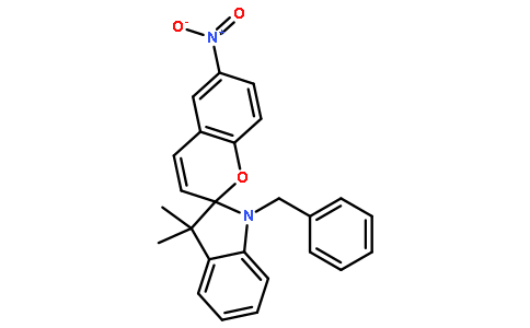 Spiro[2H-1-benzopyran-2,2'-[2H]indole], 1',3'-dihydro-3',3'-dimethyl-6-nitro-1'-(phenylmethyl)- (en)