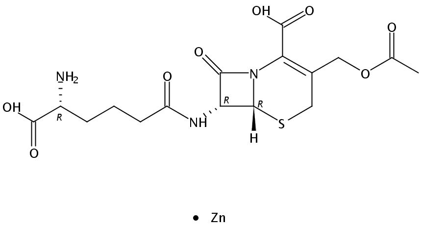 7-(d-5-氨基-5-羧基戊酰胺基)头孢霉烷酸锌盐;头孢菌素c锌盐;头孢霉素